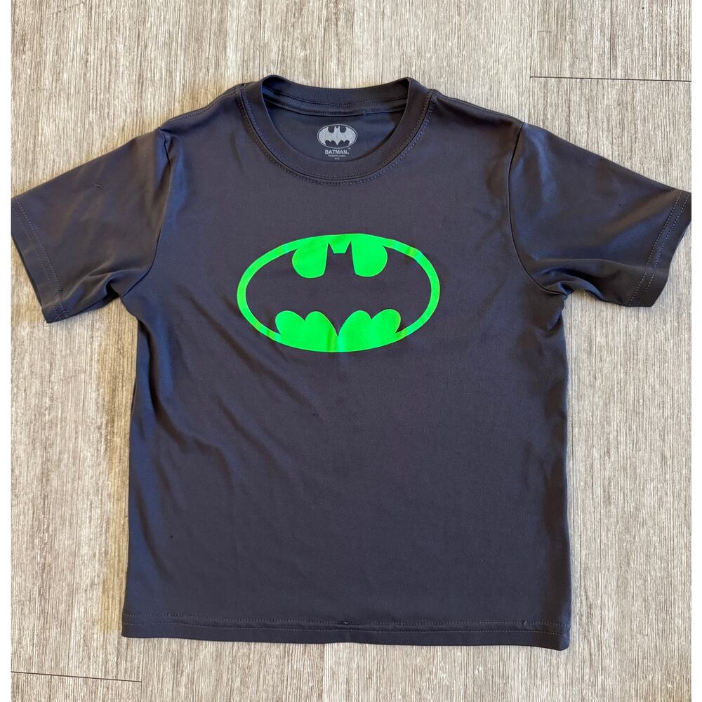 Batman DC Comics Neon Green Logo Short Sleeve Tee – Youth Small (6/7)